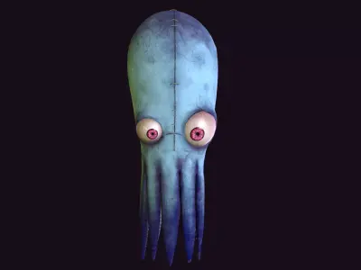  Fantasy Octopus Low-poly 3D model