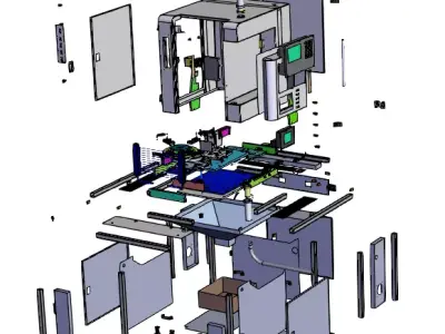 Fully Automatic Milling Machine for Gate Removal  3D model