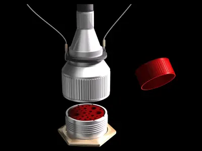 MIL-STD-1760 Connector 3D model