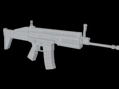 Scar-L Low Poly Ready 3D model Low-poly 3D model