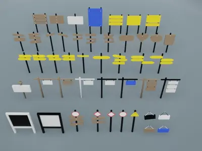 help panel package Low-poly 3D model