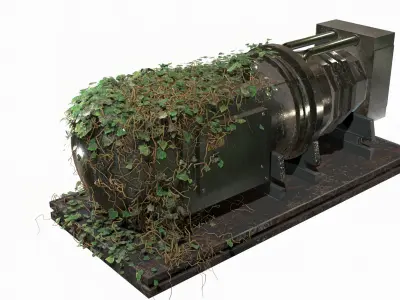 Post Apocalyptic Generator Free low-poly 3D model