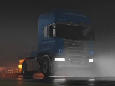 Vehicle cargo truck 3D model