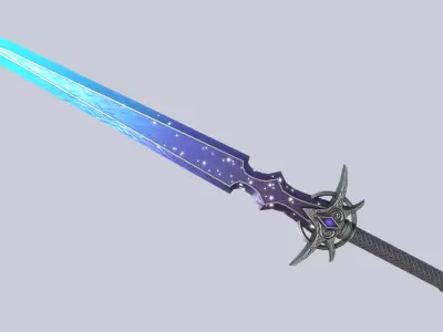 Astral blade Low-poly 3D model