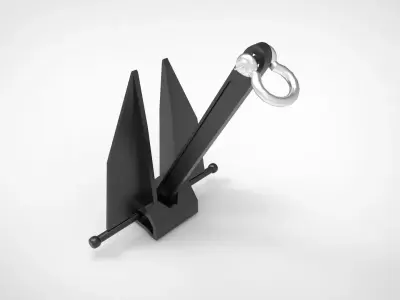 Stockless Anchor  3D model