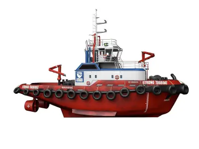 collection Tugboats 30m  Low-poly 3D model