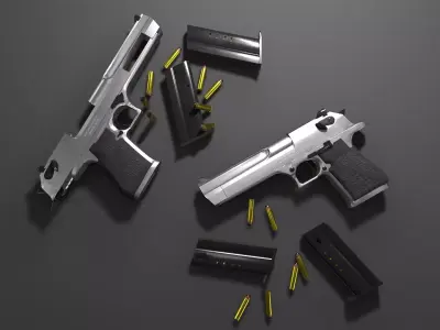 Desert Eagle Pistol Low-poly 3D model