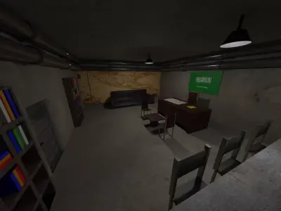 Military Bunker - Saudi Arabia Low-poly 3D model