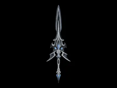 Dark Wings Dagger Low-poly 3D model