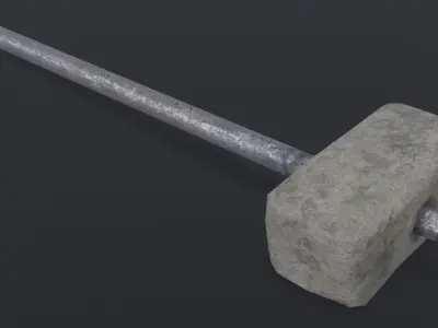 Hammer 03 Low-poly 3D model