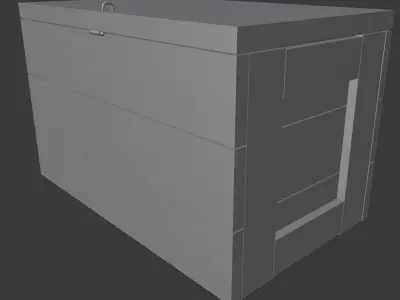 Wooden ammunition box -  Game-Ready Low-poly 3D model