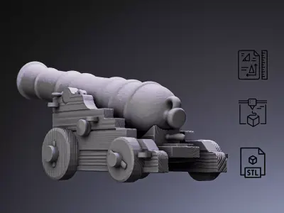 Pirate Cannon RoZ 3D print model