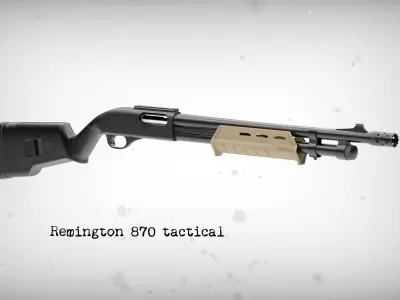 Remington 870 tactical 3D model