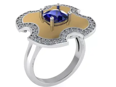 Unique Ring 0268 3D print model