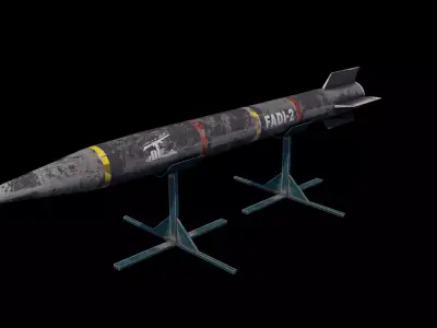 FADI-2 Missile Low-poly 3D model