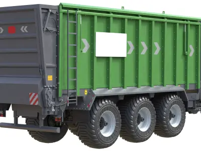 Have Dump trailer SUW 5000 Low-poly 3D model