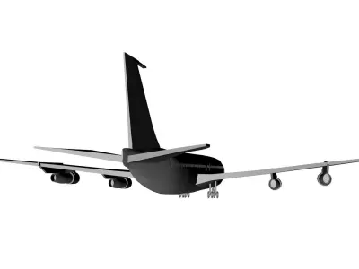 Airplane boeing jetliner - boeing jetliner 3D model