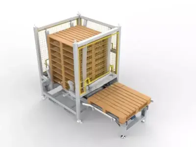 Wood Pallet Dispenser Machine - Pallet Loading-Unloading Machine 3D model