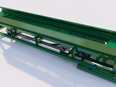 Placer vibrating sluice 3D Model 3D model