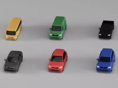 S00005 Stylized Vehicle Pack 3D print model