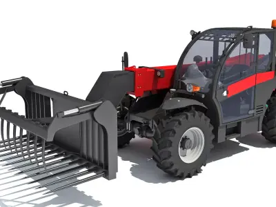  Hydraulic Telehandler Forklift 3D model