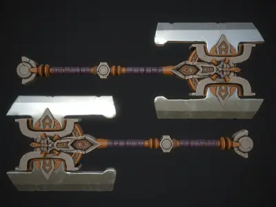 StylizedAxe Low-poly 3D model