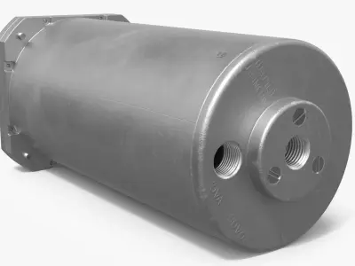 Cylindrical Aviation Horizon Indicator Unit Simplified 3D model