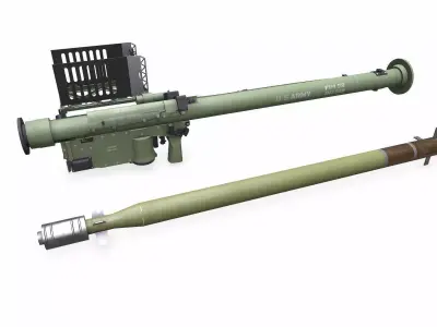 FIM-92 Stinger Anti Tank Rocket Launcher Low-poly PBR Low-poly 3D model