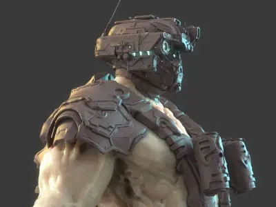 Cyborg Warrior 3D model
