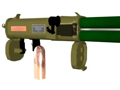 3D Rocket Launcher RIgged Low-poly 3D model