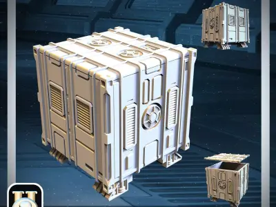 SCI-FI CONTAINER - PRINTABLE MODEL  3D print model