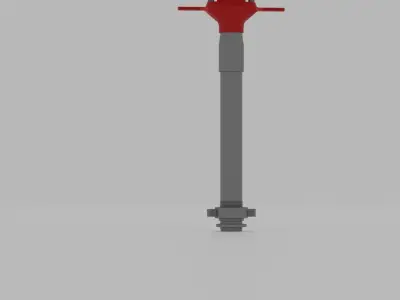 Feuerwehr Standrohr mit Systemtrenner Free 3D model