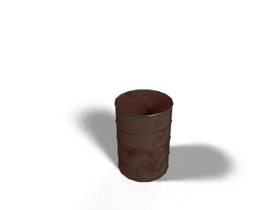 rusty barrel  Free low-poly 3D model