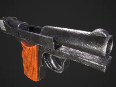 Pistol gun Free 3D model buy
