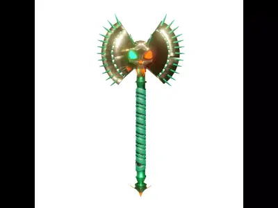 Sci-Fi Axe Low-poly 3D model order