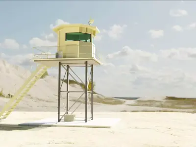 Guard Tower Outpost 3D model