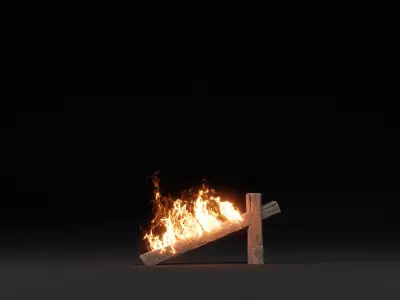 3D Fire flame 3D model
