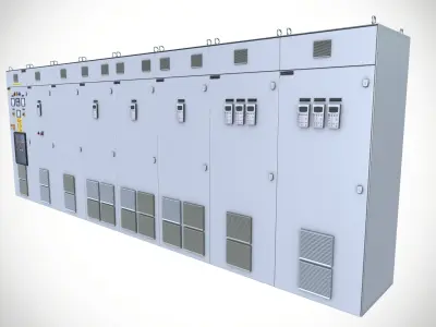 Electrical fuse box 4 3D model