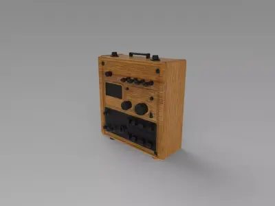 Vintage Wooden Radio Receiver  3D print model