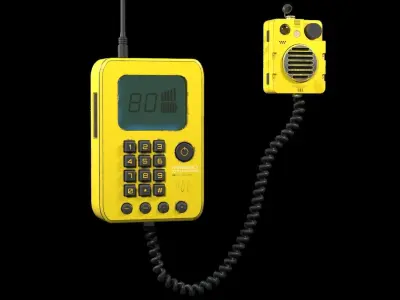 Radio Communications Device Low-poly 3D model