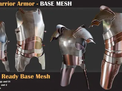 20 Warrior Armor BASE MESH - VOL 14  3D model