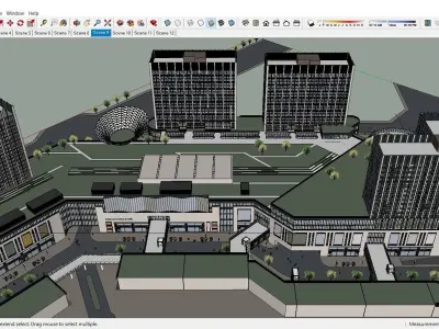 Sketchup Commercial Complex 165 3D model