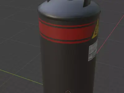 gas tank Low-poly 3D model 5