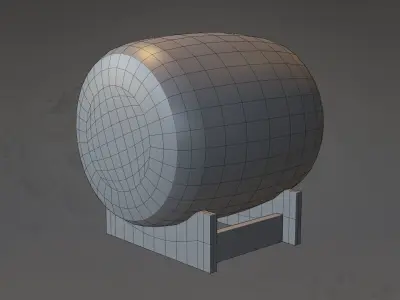 Japanese Shinto Drum - Traditional Shrine Taiko GameReady PBR  Low-poly 3D model