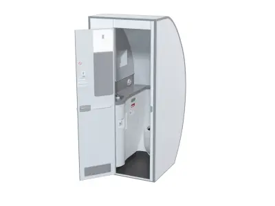 Airplane Toilet Lavatory Interior 3D model