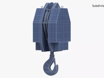 Liebherr LR Crane Hook Block 05 1 3D model