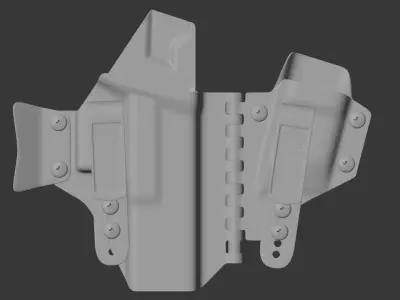 TREX Sidecar Holster For Flux Raider High Poly Camo PBR 3D model