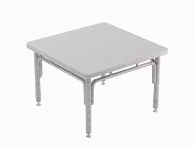 Metallic Table 02 Low-poly 3D model