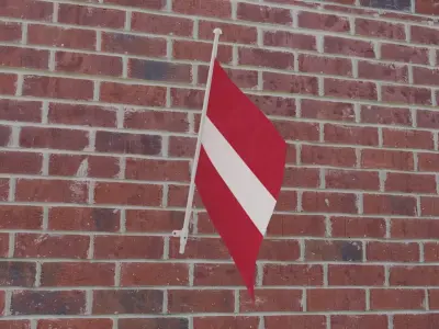 Flag of Latvia 3D model