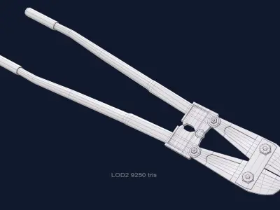 Bolt Cutter 1 Plus 1 PBR Game Ready Low-poly 3D model
